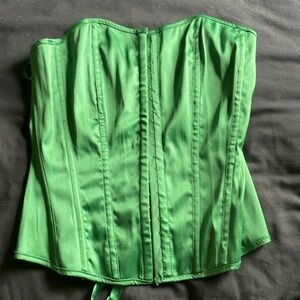 charlotte russe vintage green corset